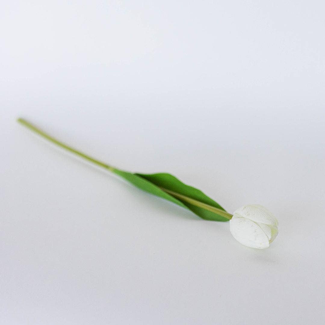 Real Touch Tulips, White