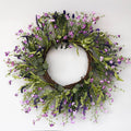 16" Purple Flower Wreath