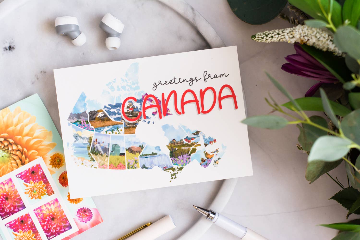 Canada Map Postcard