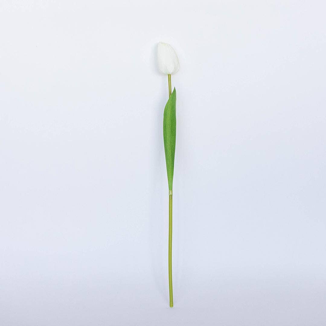 Real Touch Tulips, White