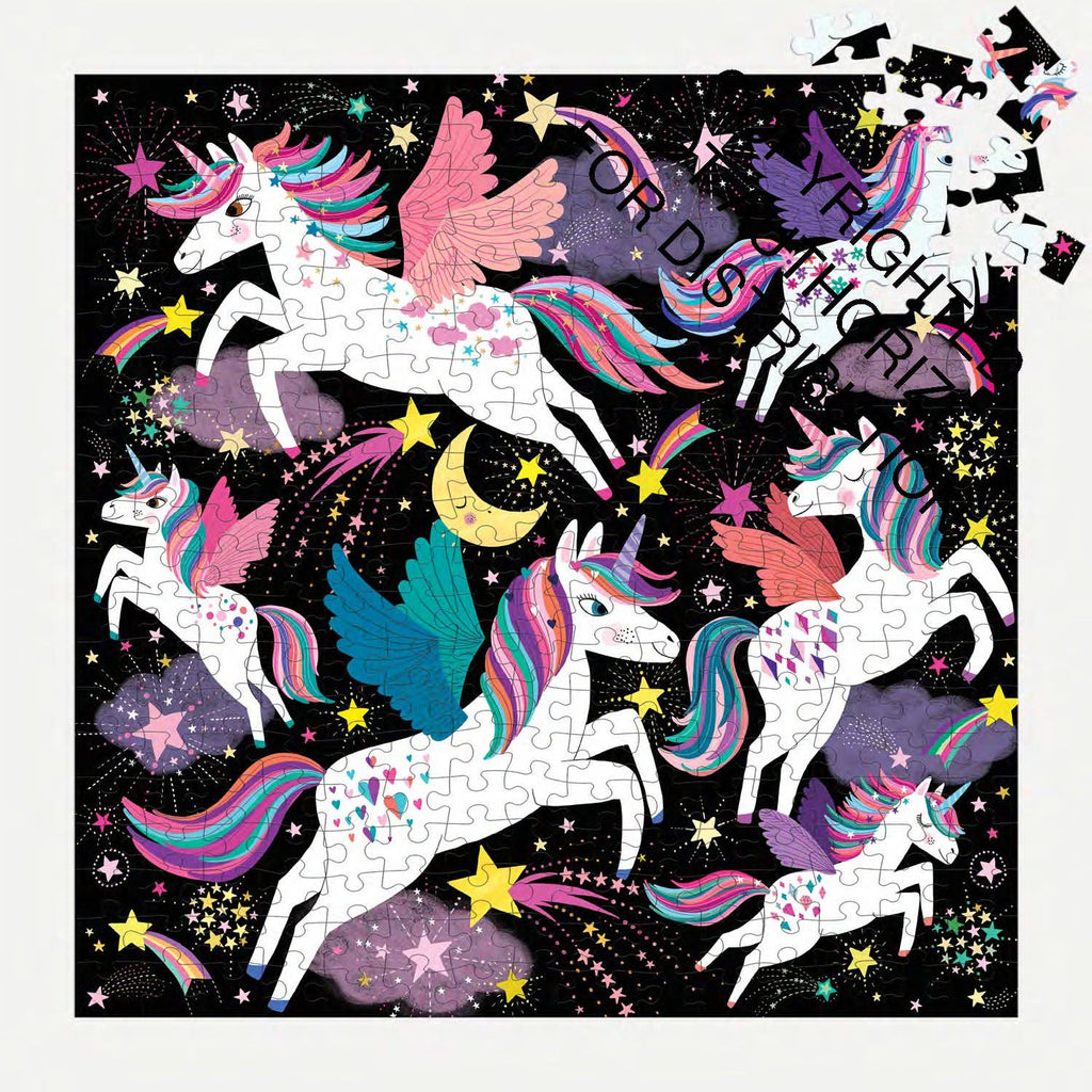 Unicorns Illuminated 300 Piece Glow in the Dark Family Puzzle