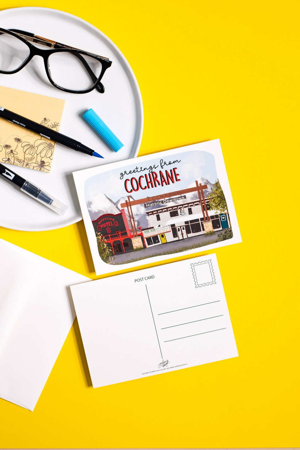 Cochrane, AB Downtown Postcard