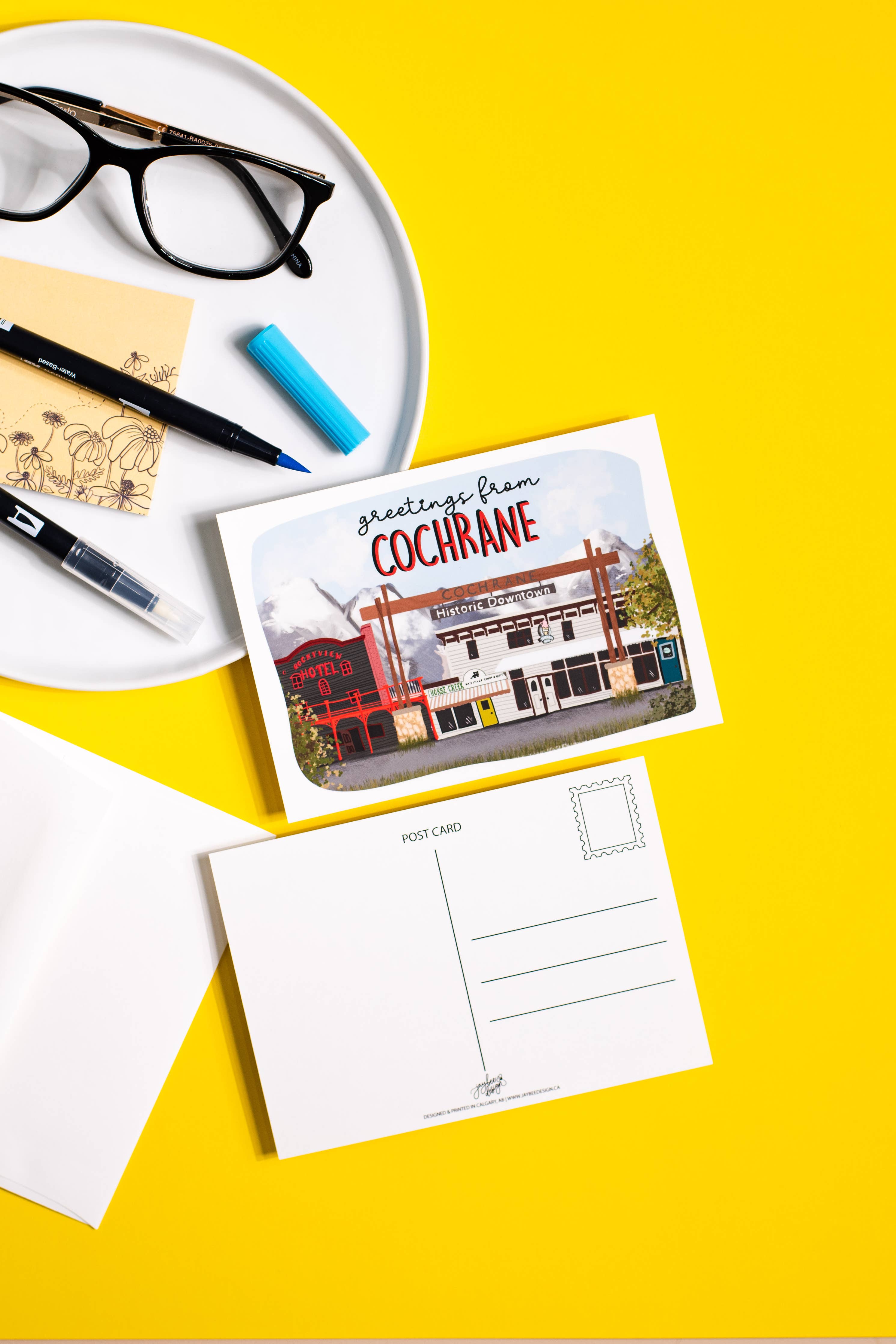 Cochrane, AB Downtown Postcard