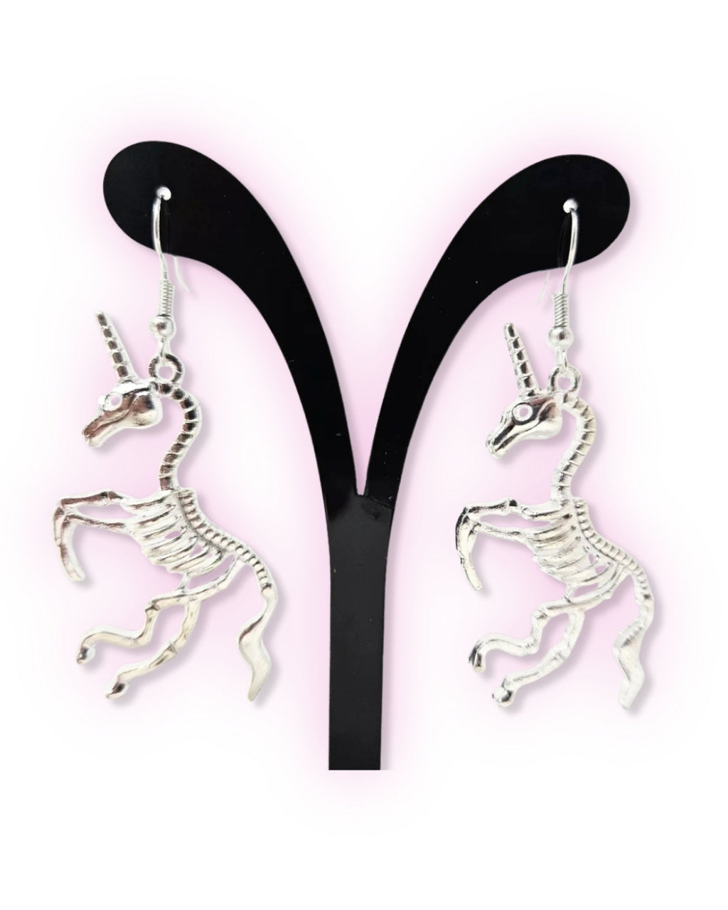 Unicorn Skeleton Earrings