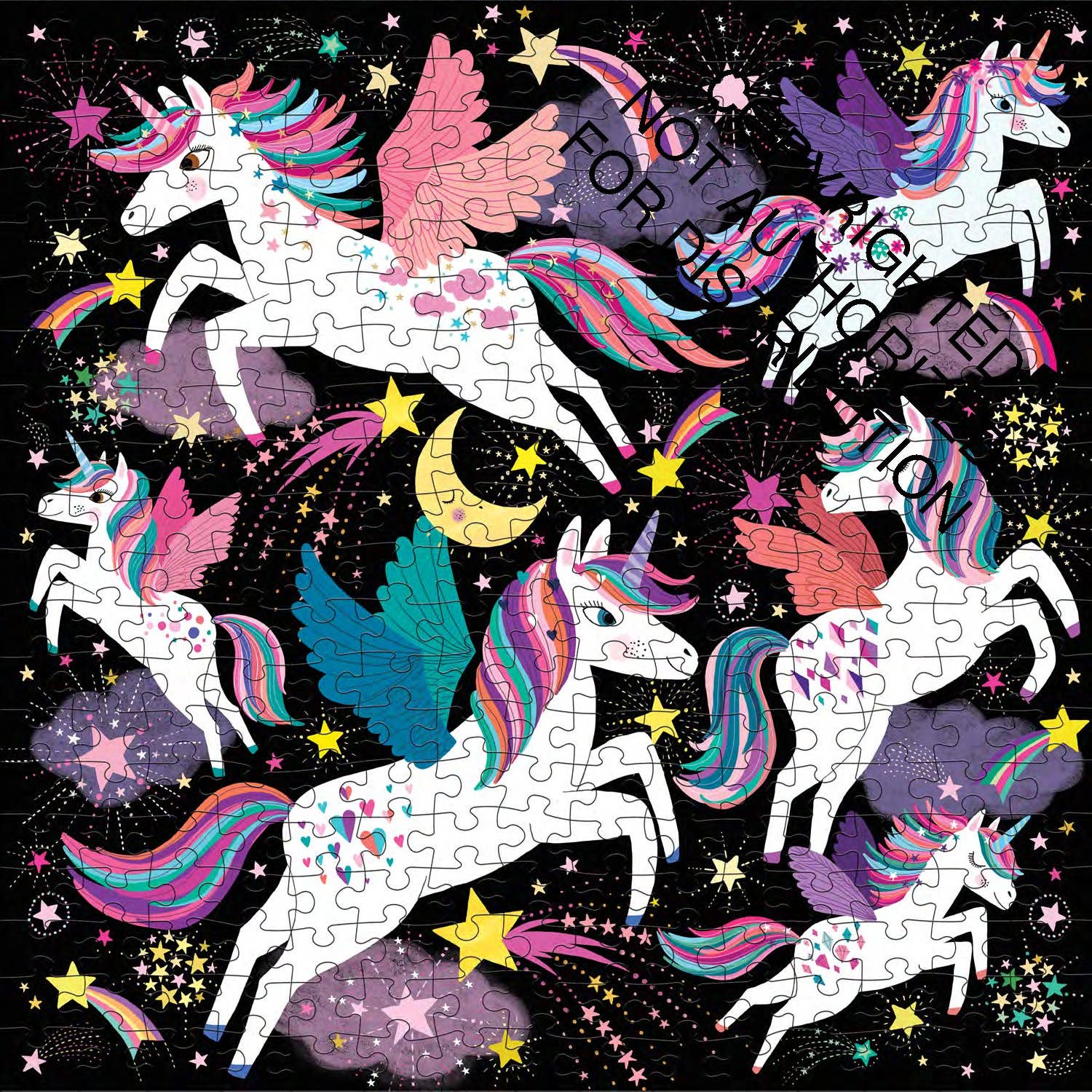 Unicorns Illuminated 300 Piece Glow in the Dark Family Puzzle