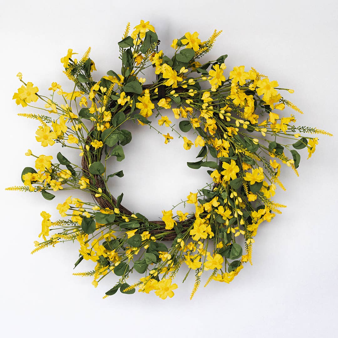 16" Bright Flower Wreath