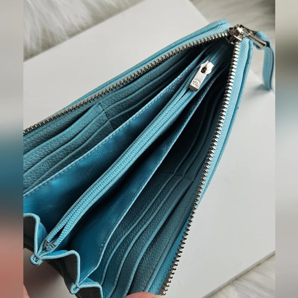 Longchamp Blue Leather Wallet