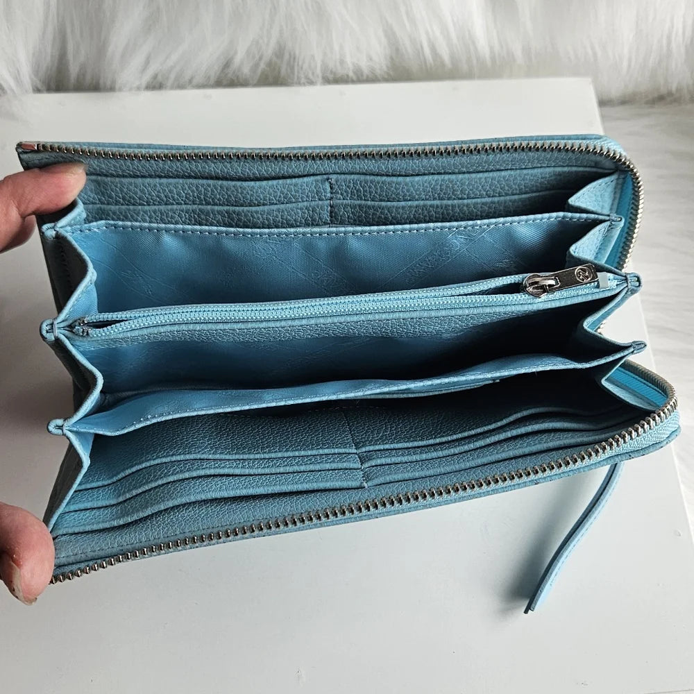 Longchamp Blue Leather Wallet